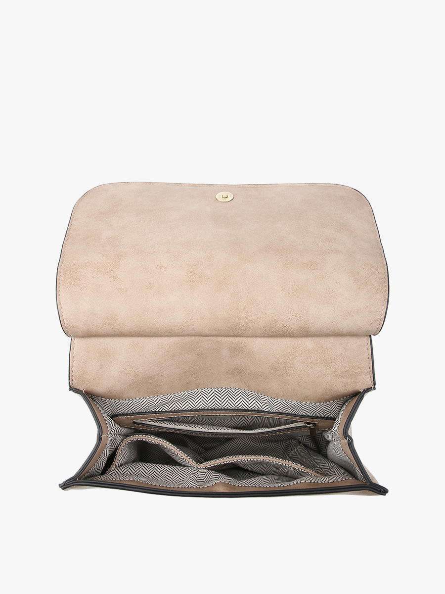 Bailey Crossbody with Print Strap- 4 Color Options