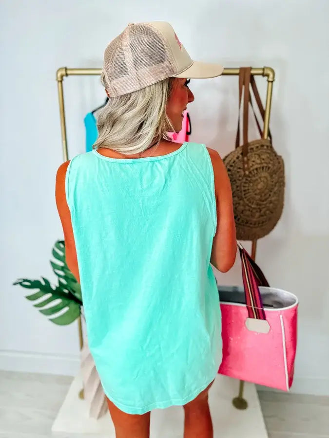 Palm Tree Island Reef Graphic Tank