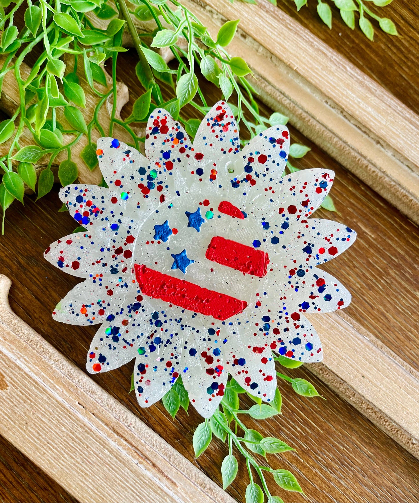 Patriotic Sunflower Car Freshie