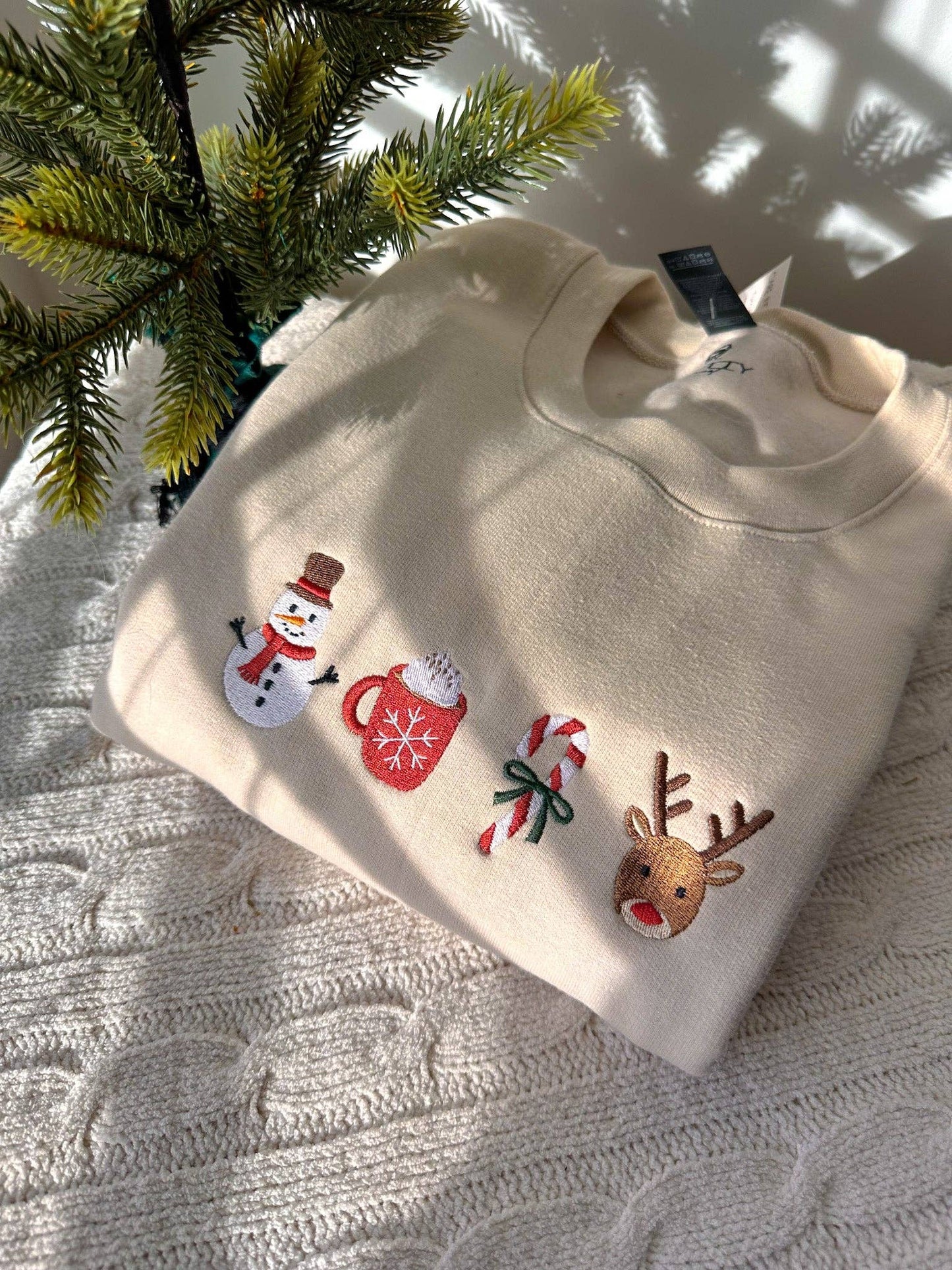 Embroidered Winter Icons Sweatshirt