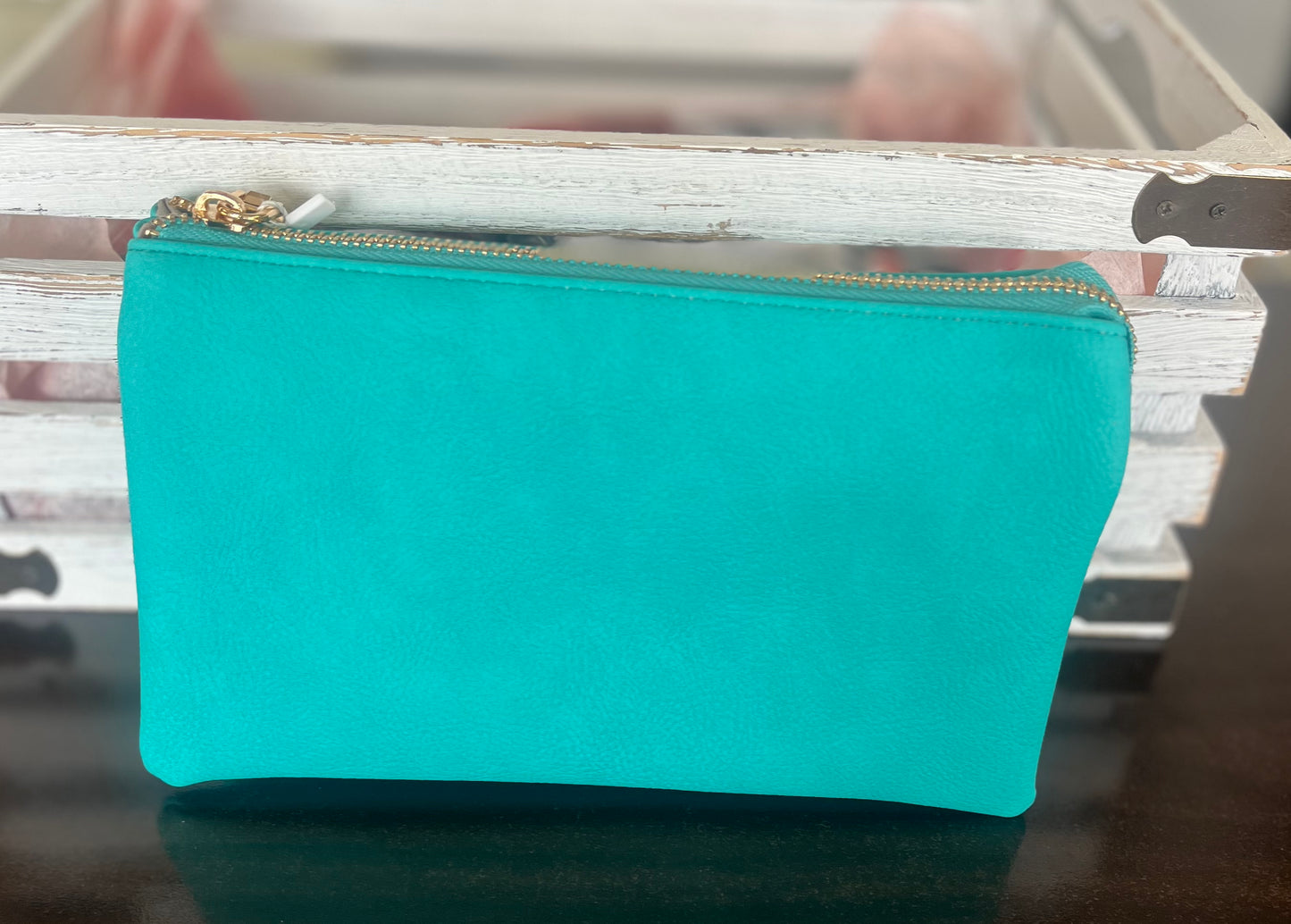 Aquamarine- Riley Wristlet Crossbody Bag