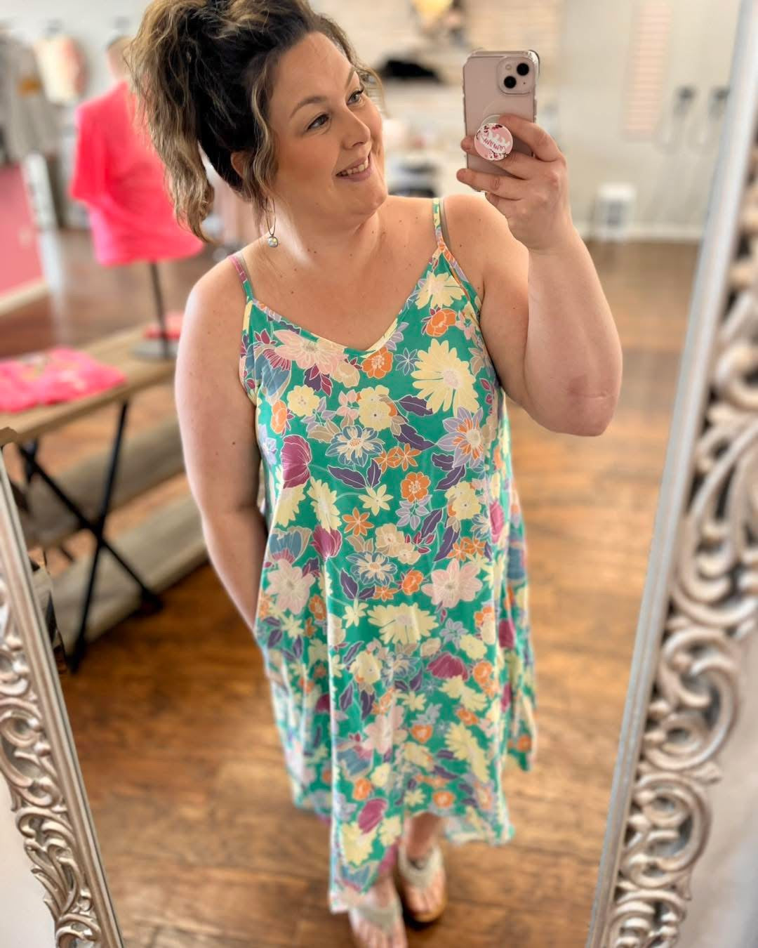 FLORAL MIDI DRESS