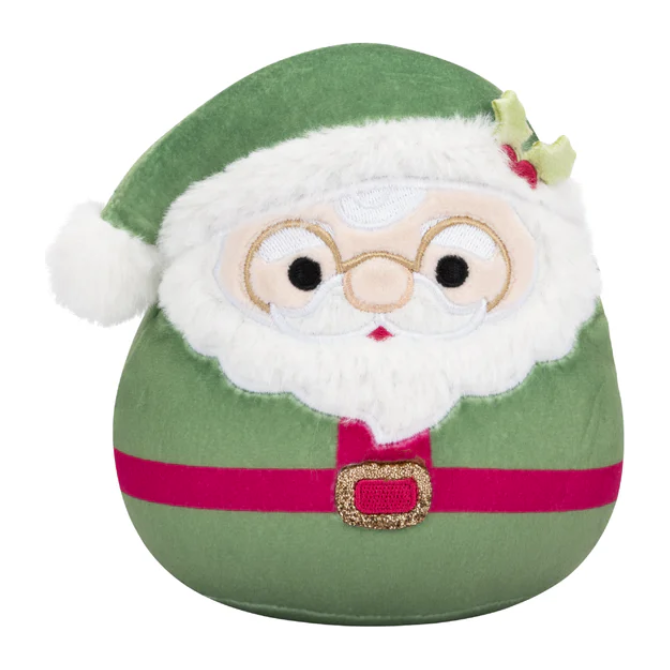 Squishmallow Christmas Plush Toy 8" Nick Santa Green Suit