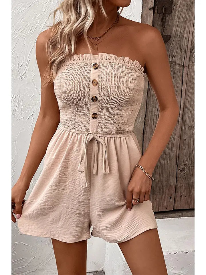 TAN SHORT JUMPSUIT
