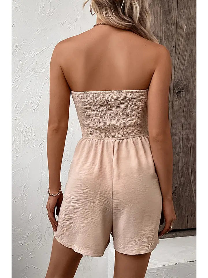 TAN SHORT JUMPSUIT