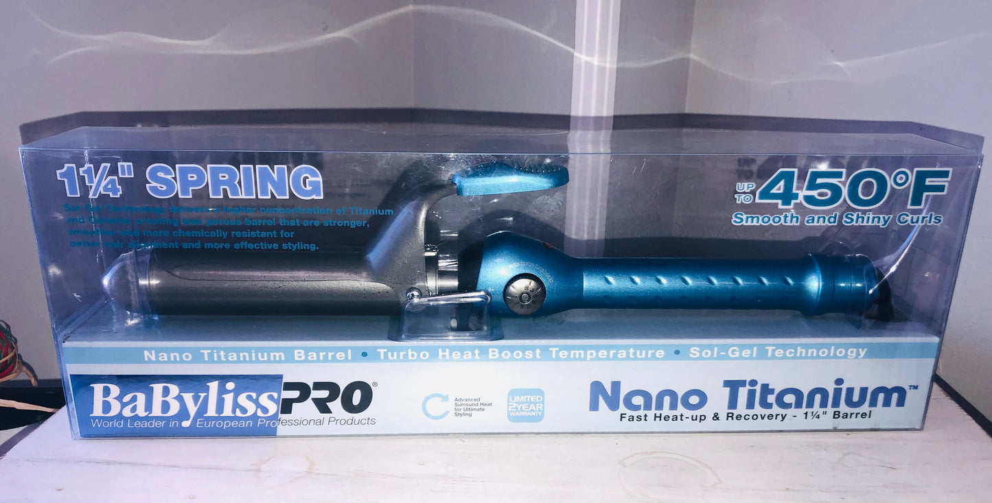 BABYLISS PRO 1 1/4" SPRING CURLING IRON