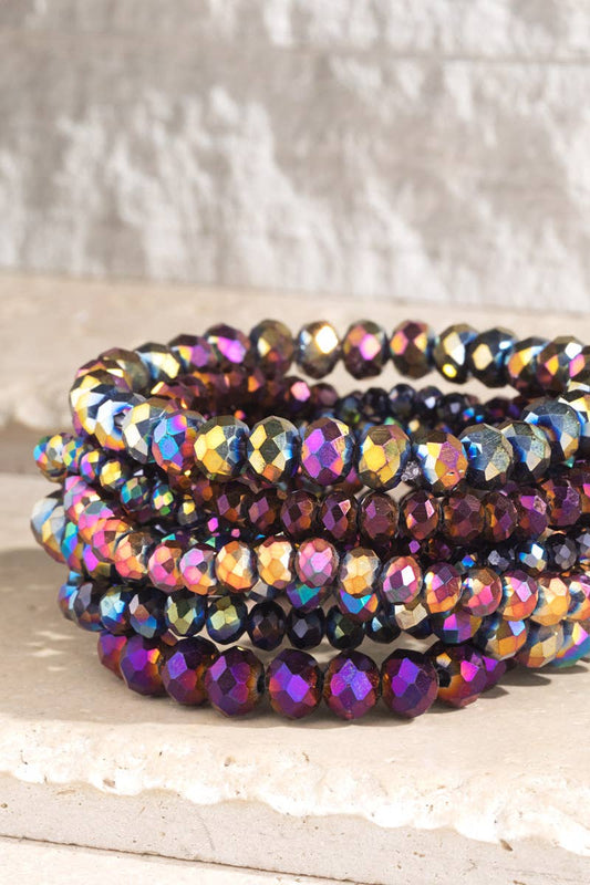 9 STRAND BEADED BRACELET STACKS