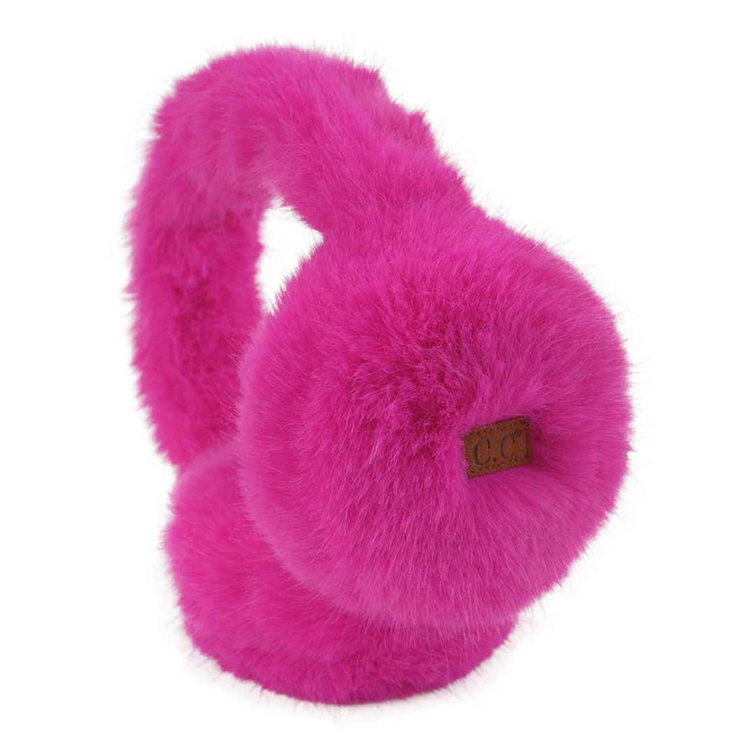 Solid Color Long Fur Winter Earmuff