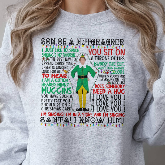 Son of a Nutcracker Elf Christmas Sweatshirt