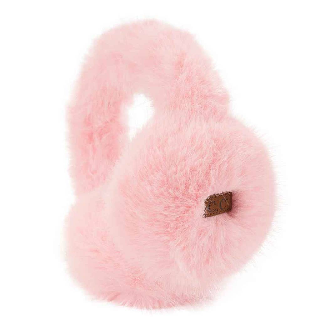 Solid Color Long Fur Winter Earmuff
