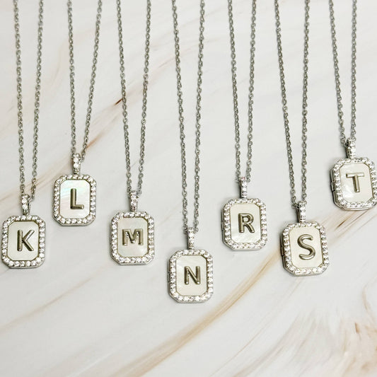 Initial Deco Open Locket Pendant Necklace