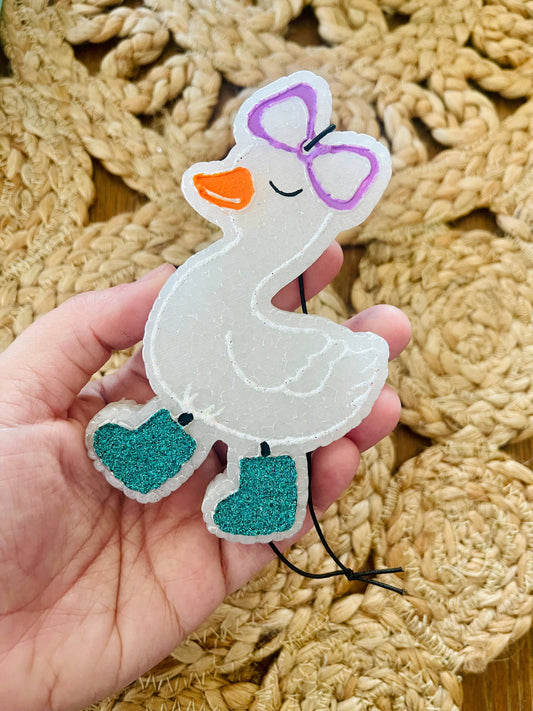 Goose with Boots Car Freshie