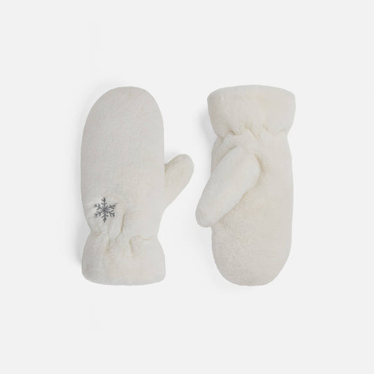Embroidered Snowflake Mitten - Christmas