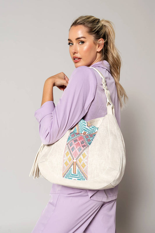 Jaylin Tribal Saddle Bag w/ Large Tassel