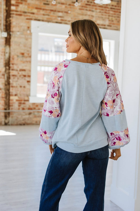 Norma Floral Balloon Sleeve Top