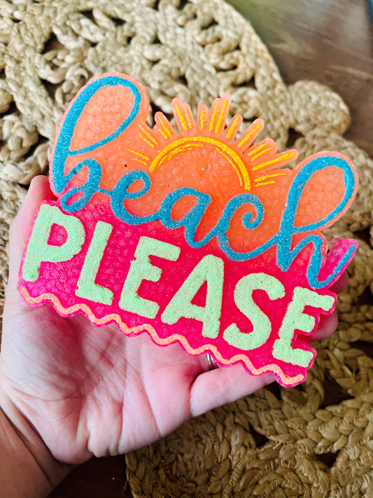 Beach Please Car Freshie