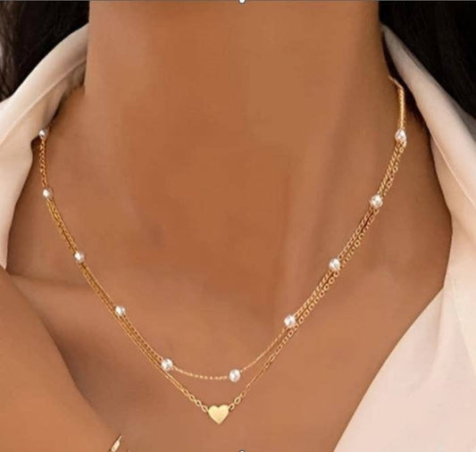 18K STAINLESS STEEL TARNISH FREE LAYERED NECKLACE |