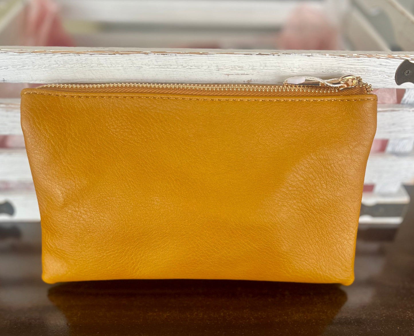 Mustard-Riley Wristlet Crossbody Bag
