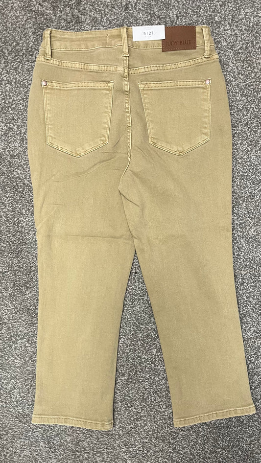 JUDY BLUE KHAKI CAPRIS