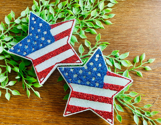 Flag Star Car Freshie