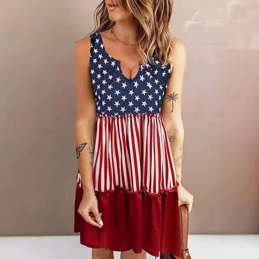 American flag print dress