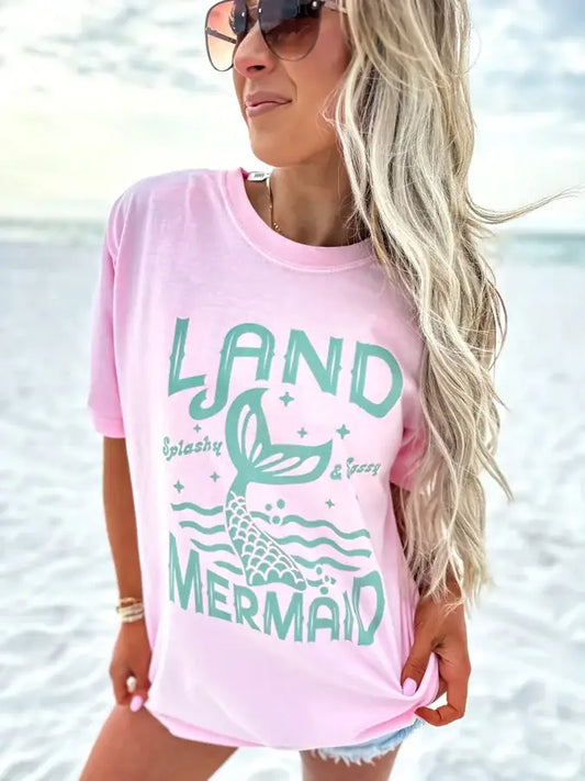 Land Mermaid Blossom Graphic Tee