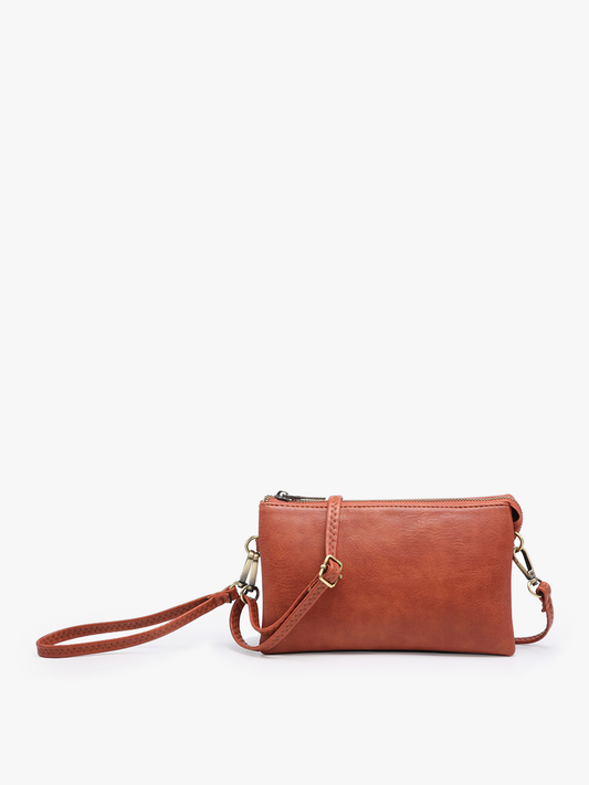 Rust- Riley Wristlet Crossbody Bag