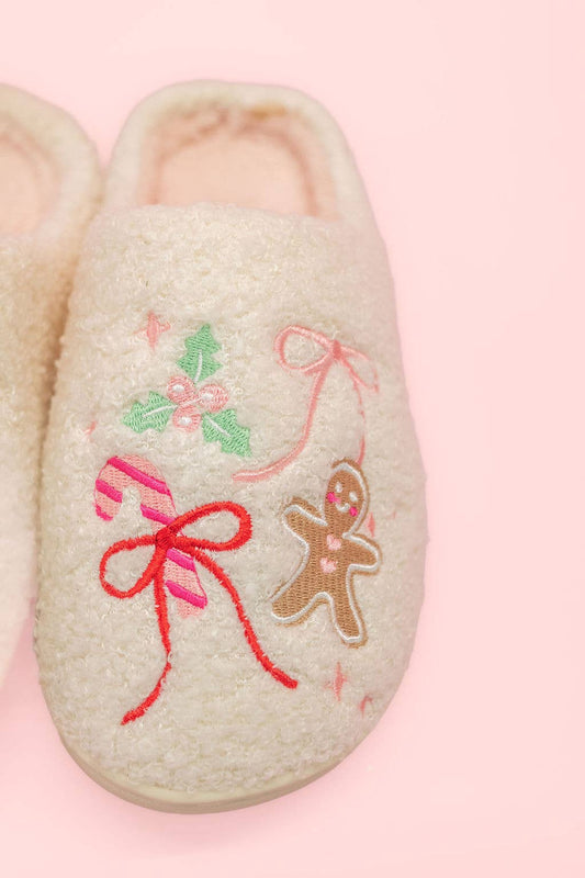 Gingerbread Bows - Christmas Sweets Slippers