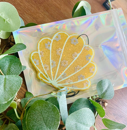 Floral Seashell Car Freshie