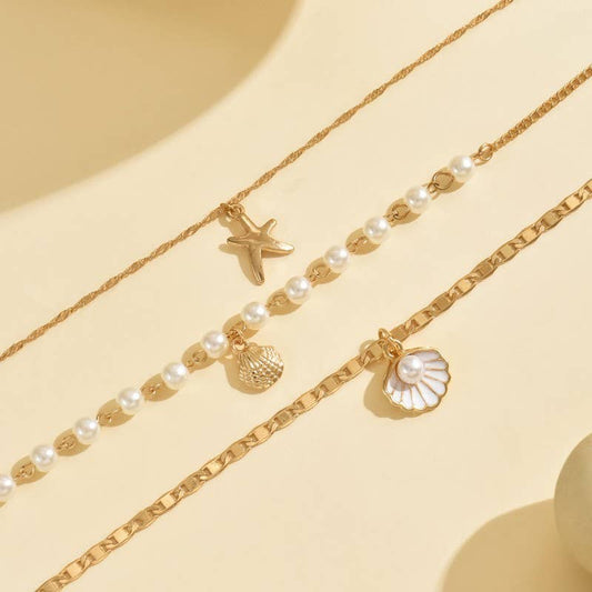 18K STAINLESS STEEL TARNISH FREE LAYERED NECKLACE |