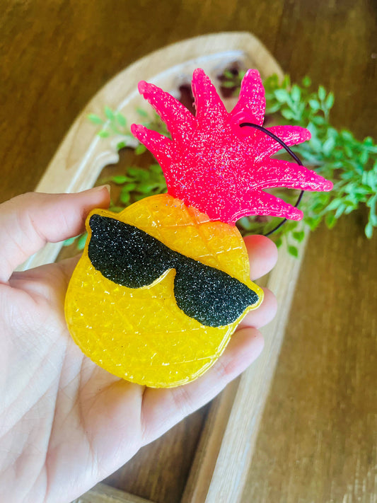 Pineapple Sunglasses Car Freshie