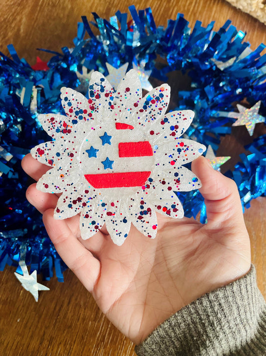 Patriotic Sunflower Car Freshie