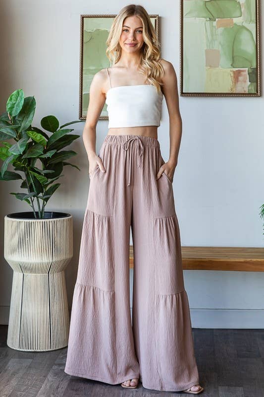 WIDE LEG SOLID PANTS