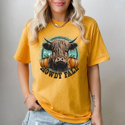 Howdy Fall Cow Tee