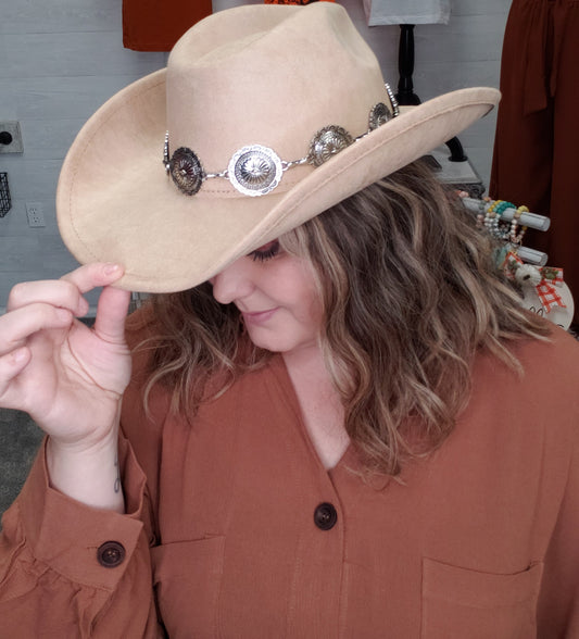 TAUPE WESTERN HAT